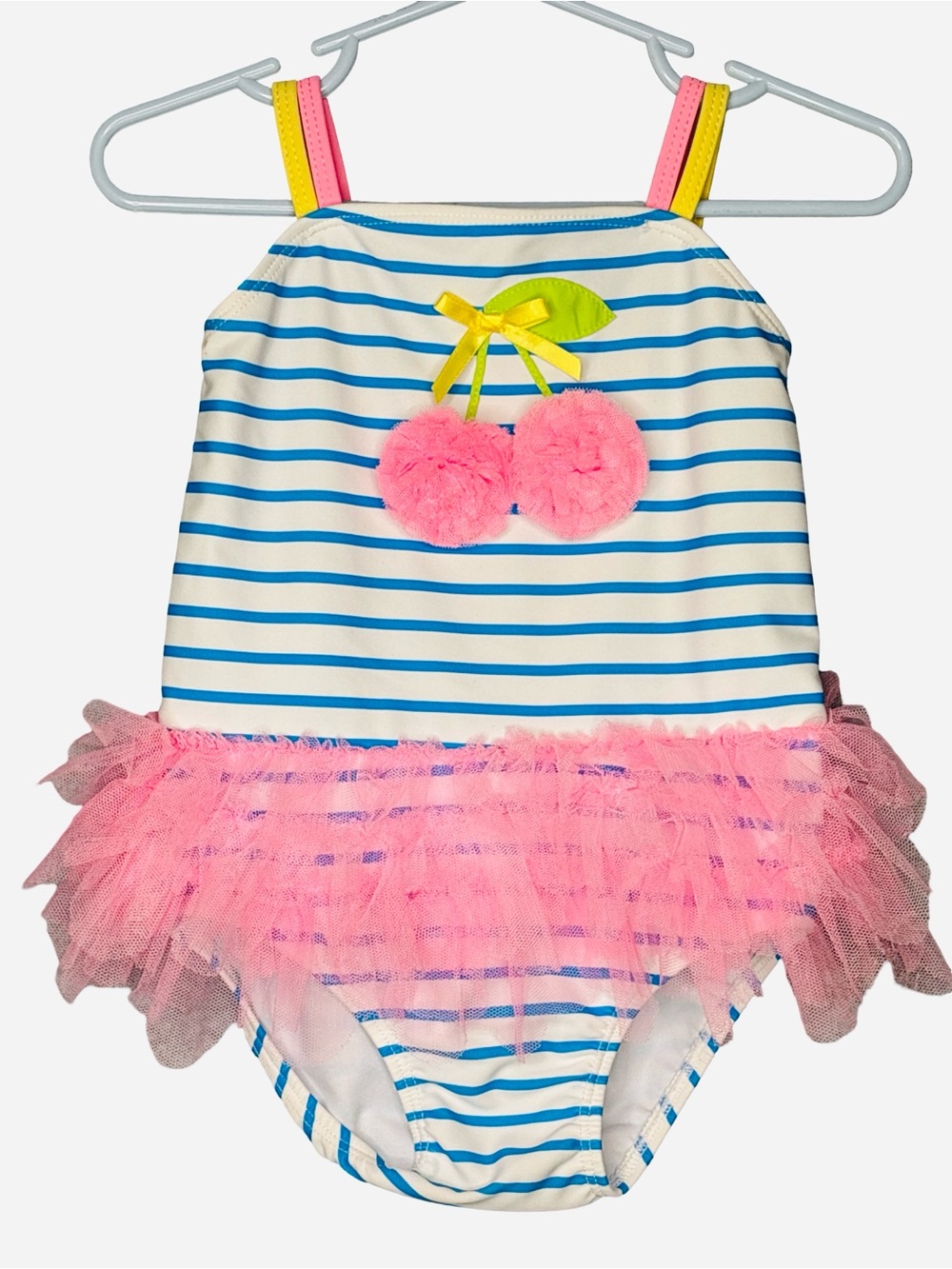 24M Girls Striped One-Piece Swimsuit with Tutu